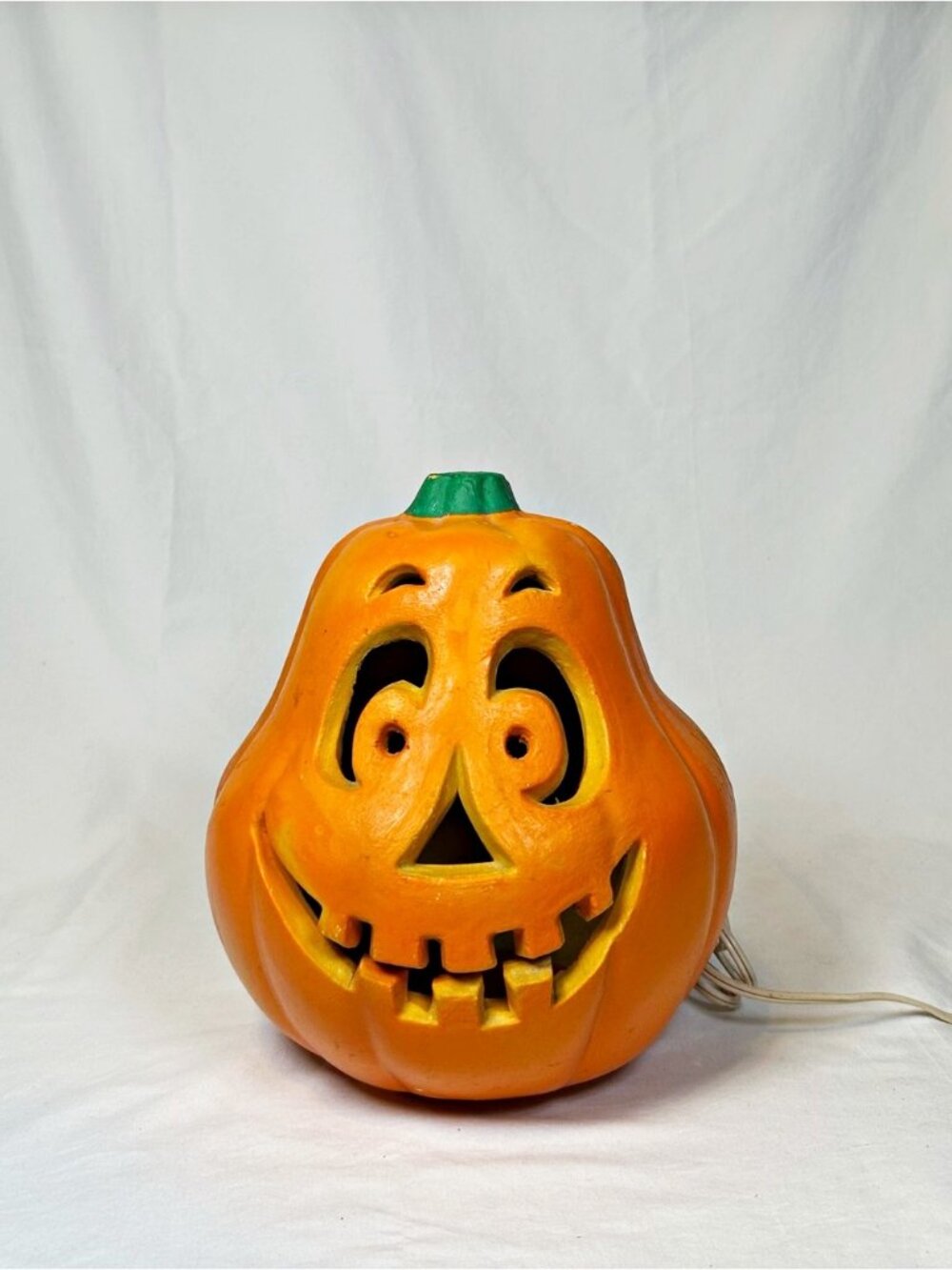 Vintage 1998 Paper Magic Group Lighted Jack O Lantern Pumpkin Halloween Decor